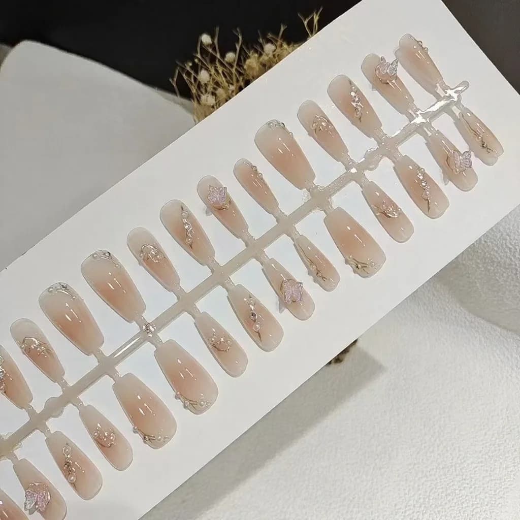 3D naljepnice za nokte s motivom leptira, 30 komada, višekratne